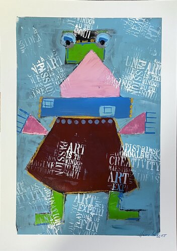 Lucky Frog von Doris Heinrichs, Malerei kaufen auf Singulart