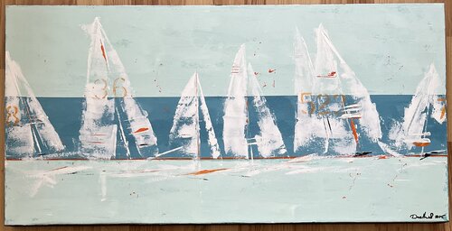 Regatta auf Juist von Doris Heinrichs, Malerei kaufen auf Singulart