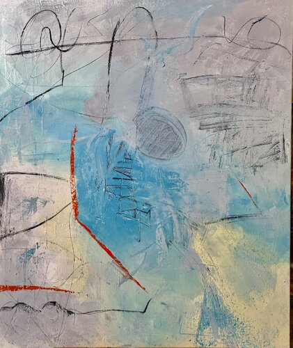 Early evening at the beach van John Veale, Schilderij te koop op Singulart