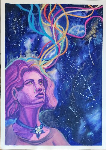 L'Espace,  la Tristesse et l'Espoir de Deborah Ozil, Obra en papel a la venta en Singulart