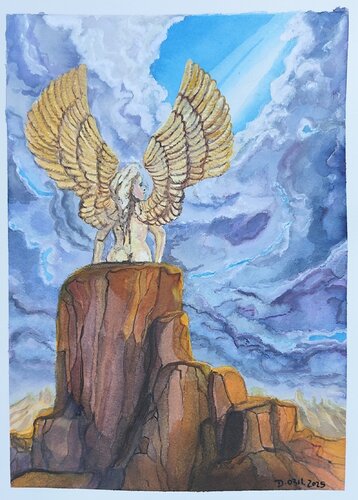 La création du cycle de l'eau de Deborah Ozil, Obra en papel a la venta en Singulart