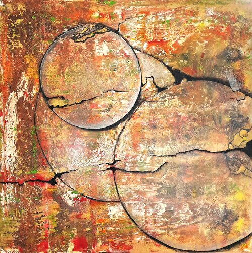 "Brüche der Zeit – Die Sprache der Erde" van Ingrid Reichenberger, Schilderij te koop op Singulart