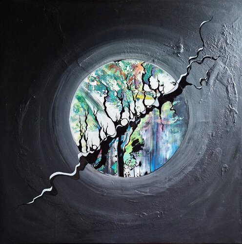 Schwarz-Weiß war gestern: Willkommen im Farbspektrum! van Ingrid Reichenberger, Schilderij te koop op Singulart