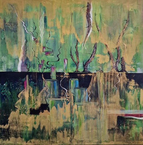 "Rauch und Hoffnung" van Ingrid Reichenberger, Schilderij te koop op Singulart