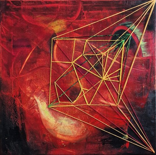 "Fäden aus Zukunft" van Ingrid Reichenberger, Schilderij te koop op Singulart