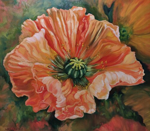 Whisper of poppy petals von Jane Lantsman, Malerei kaufen auf Singulart