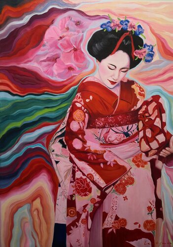 The magical world of geisha von Jane Lantsman, Malerei kaufen auf Singulart