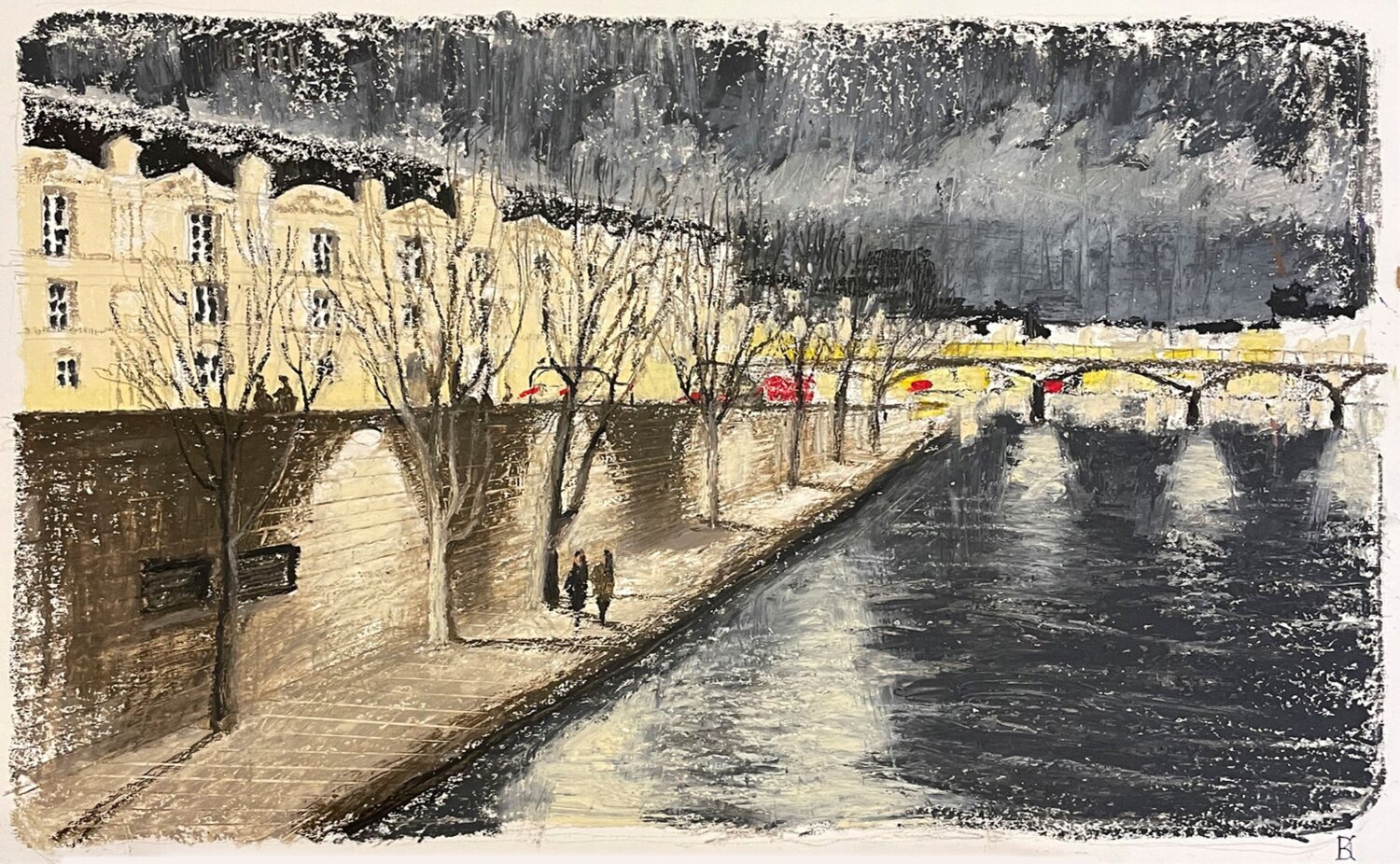 Quai de la Seine Daria Klimenko Dipinto originale in vendita
