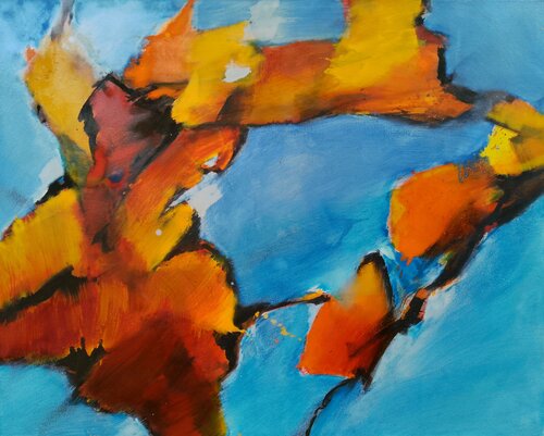 Tanz der Weinblätter di Herwig Port, Pittura in vendita su Singulart