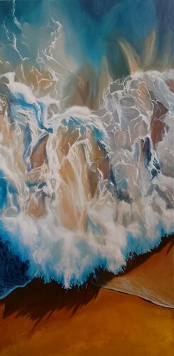 Wild Ocean van Herwig Port, Schilderij te koop op Singulart