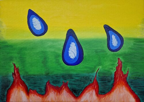 Feuer di Bina Sommer, Pittura in vendita su Singulart