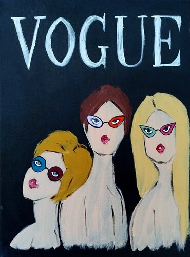 THREE (ladies) by Francesca Arces, Painting for Sale on Singulart
