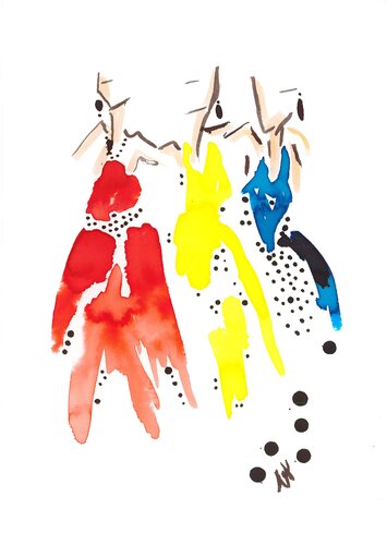 LET'S PARTY von Francesca Arces, Malerei kaufen auf Singulart