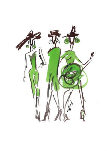 GREEN de Francesca Arces, Pintura a la venta en Singulart