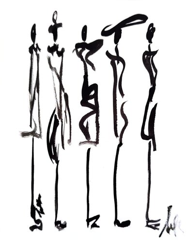 On the line by Francesca Arces, Painting for Sale on Singulart