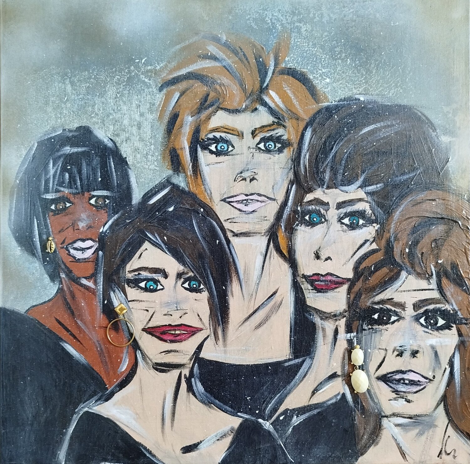 LE " BIG FIVE" Francesca Arces Original painting for sale