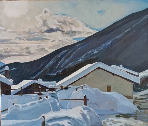 Neve a Vaud van Luigi Abbiati, Schilderij te koop op Singulart