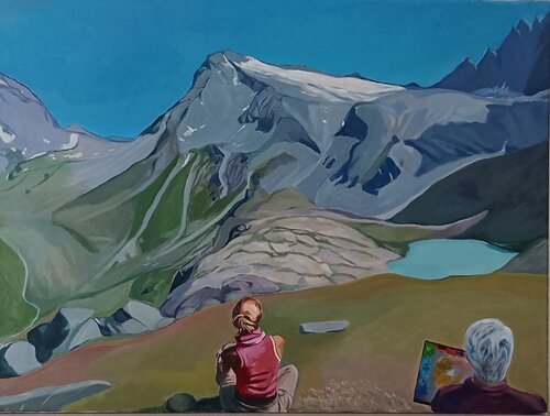 Dipingendo (La Valle di) Ollomont -3- van Luigi Abbiati, Schilderij te koop op Singulart
