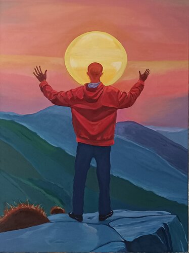 Sulla Vetta van Luigi Abbiati, Schilderij te koop op Singulart