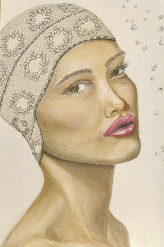 Die Badende von Petra Kärcher, Zeichnungen kaufen auf Singulart