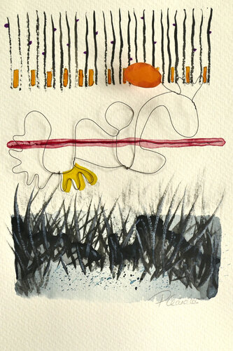 Seepferdchen van Petra Kärcher, Werk op papier te koop op Singulart