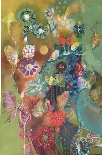 C est un jardin extraordinaire …. by Sarah Lanyi, Painting for Sale on Singulart