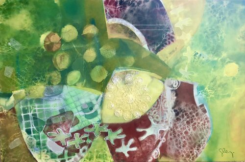 La mer Egée et ses secrets di Sarah Lanyi, Pittura in vendita su Singulart