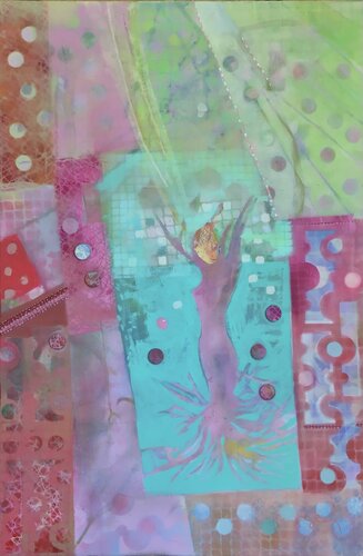 Féminité de la forêt von Sarah Lanyi, Malerei kaufen auf Singulart