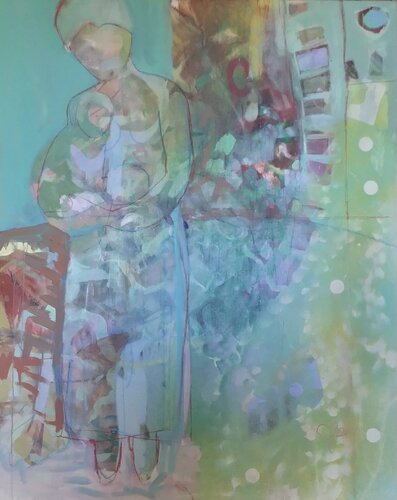 Enfance dans le désert van Sarah Lanyi, Schilderij te koop op Singulart