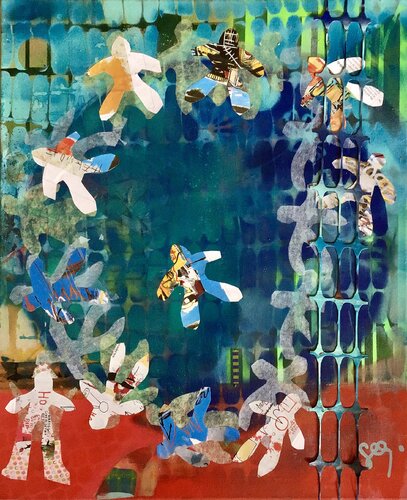 Fraternité 2 di Sarah Lanyi, Pittura in vendita su Singulart