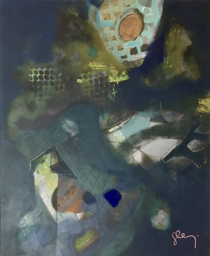 Oeil de crocodile by Sarah Lanyi, 油畫 for Sale on Singulart