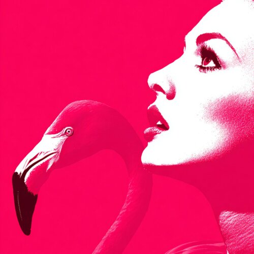 FLAMINGO LOVE von Claudia Sauter, Malerei kaufen auf Singulart
