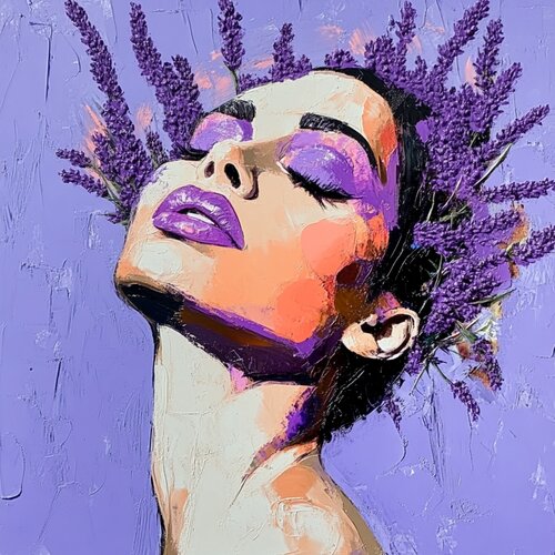 LAVENDER BEAUTY di Claudia Sauter, Pittura in vendita su Singulart