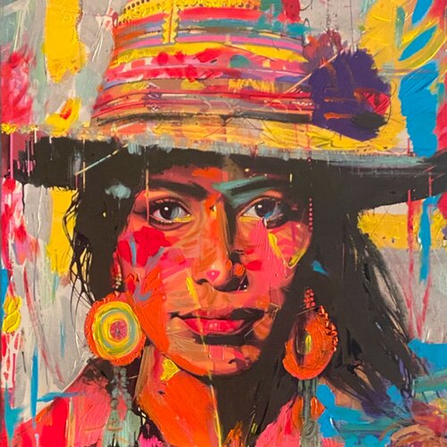 PERU WOMAN von Claudia Sauter, Malerei kaufen auf Singulart