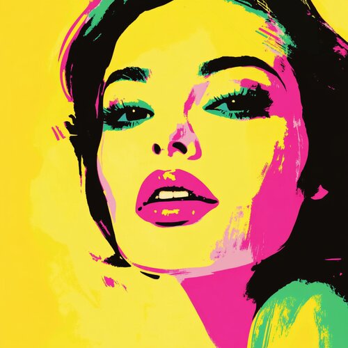 YELLOW PINK WOMAN von Claudia Sauter, Malerei kaufen auf Singulart