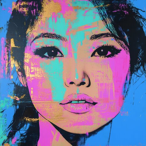 ASIAN BEAUTY WOMAN van Claudia Sauter, Schilderij te koop op Singulart