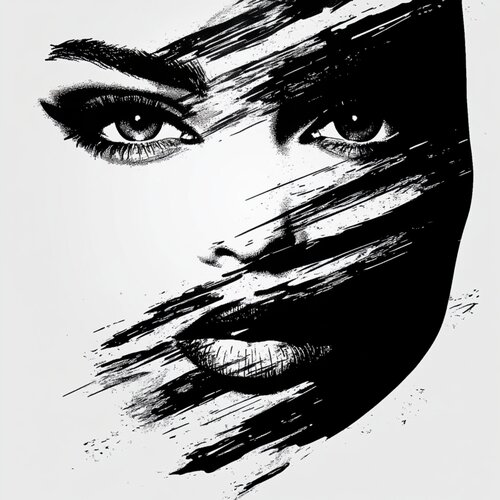 ARTSY BLACK AND WHITE von Claudia Sauter, Malerei kaufen auf Singulart