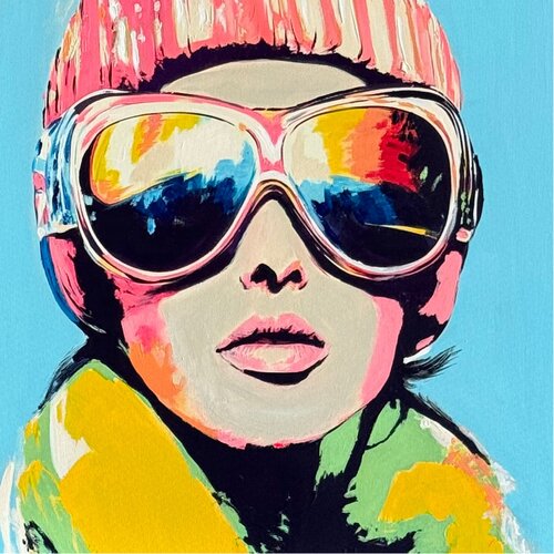 SKIING FASHION von Claudia Sauter, Malerei kaufen auf Singulart