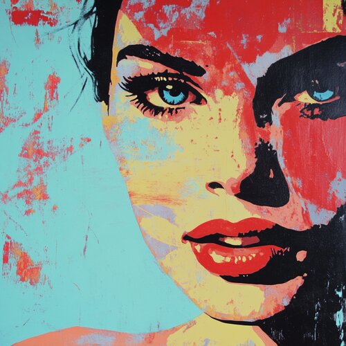 BLUE FATAL WOMAN di Claudia Sauter, Pittura in vendita su Singulart