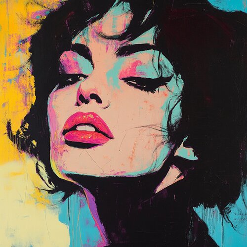 BLACK HAIR WOMAN von Claudia Sauter, Malerei kaufen auf Singulart