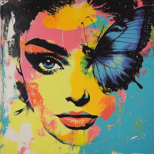 BUTTERFLY EYE von Claudia Sauter, Malerei kaufen auf Singulart