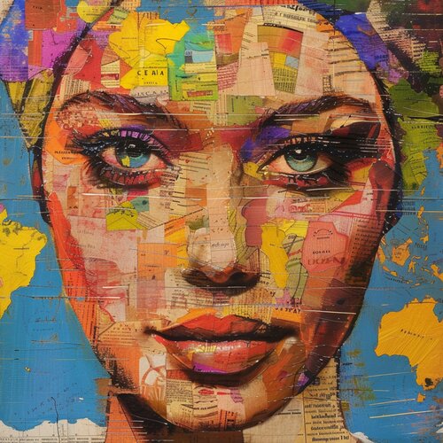 INTERNATIONAL POP  WOMAN de Claudia Sauter, Pintura a la venta en Singulart