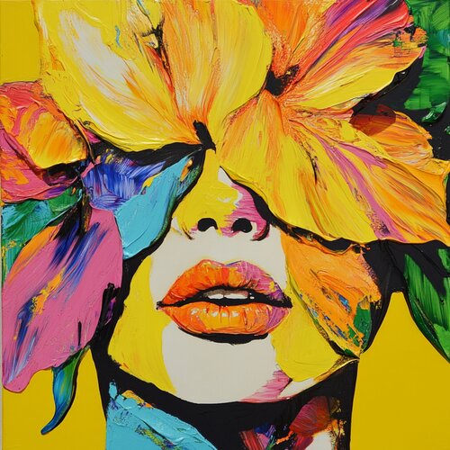 FLOWERFACE von Claudia Sauter, Malerei kaufen auf Singulart