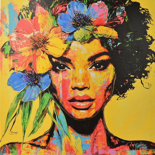 FLOWERYELLOW di Claudia Sauter, Pittura in vendita su Singulart