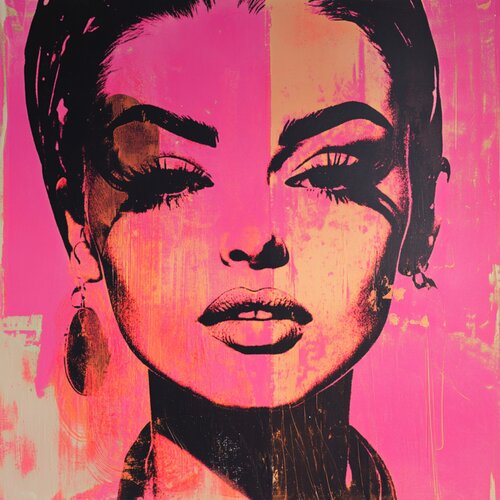 PINK LIGHT WOMAN von Claudia Sauter, Malerei kaufen auf Singulart