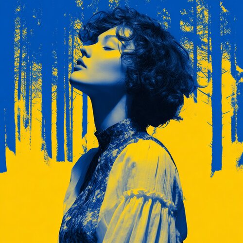 YELLOW FOREST von Claudia Sauter, Malerei kaufen auf Singulart