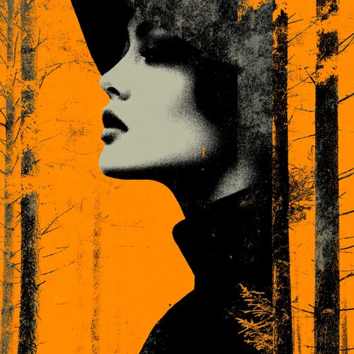 ORANGE FOREST by Claudia Sauter, Painting for Sale on Singulart