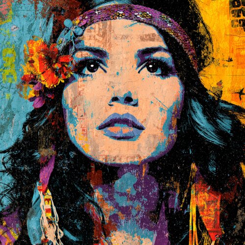 HIPPIE von Claudia Sauter, Malerei kaufen auf Singulart