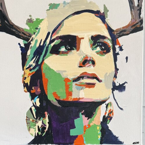 WILD WOMAN von Claudia Sauter, Malerei kaufen auf Singulart