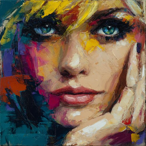 BLONDE BEAUTY POP di Claudia Sauter, Pittura in vendita su Singulart